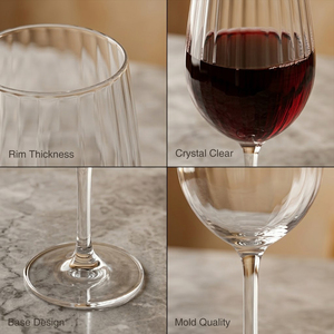 [Holar] Verre à vin en plastique de 350 ml (11 oz) à rayures verticales modernes, fabriqué à Taïwan, idéal pour les mariages, les anniversaires et l'hôtellerie - Product Image 4