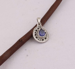 Colgante de Tanzanita Natural, Plata de Ley 925, Joyería con Gema Azul Violeta Facetada, Estilo Vintage, Collar TZ para Mujer - Product Image 5