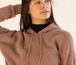 Sudadera Corta de Invierno para Mujer, Corte Holgado, Manga Larga, Capucha Ajustable, Estilo Casual, para Calle, Gimnasio y Fitness, 100% Algodón - Product Image 6