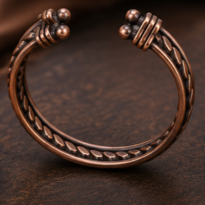 Authentic <b>Wire</b> Wrapped Pure Metal Open Cuff Bangle Luxury Metal Jewelry Promotional Novelty Gift - Product Image 5