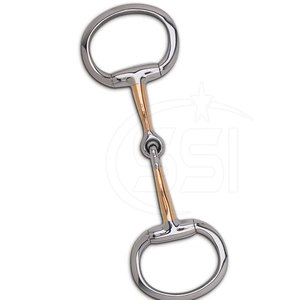 Bridon en acier inoxydable de haute qualité avec embout en cuivre et anneaux ovales pour équipement d'équitation, design personnalisable, finition lisse - Product Image 4
