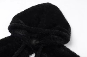 Wholesale Custom Designer Intarsia Jacquard Pattern Fuzzy Brushed <b>Men</b> Knit <b>Mohair</b> Hoodie <b>Sweater</b> - Product Image 3