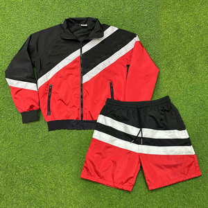 Wholesale Custom <b>Oversize</b> Sportwear Streetwear Sweatsuit Reflective Jacket and <b>Jogger</b> Set Windbreaker Nylon Men Tracksuit 2026 - Product Image 5