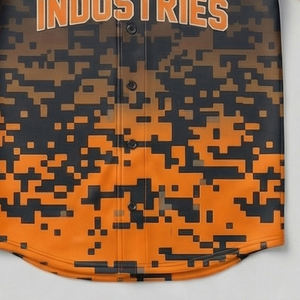 Maillot de baseball style européen et américain, camouflage numérique vert fluo, tenue sportive d'équipe MALUZA INDUSTRIES - Product Image 2