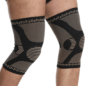 Par de Rodilleras de Compresión de Poliéster Elástico con Estampado de Camuflaje Negro para Hombre, para Deportes y Running - Product Image 5