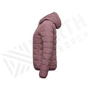 Chaqueta Acolchada con Capucha para Mujer, Invierno, Manga Larga, Color Sólido, Relleno de Poliéster, Cierre de Cremallera, Largo Regular - Product Image 3