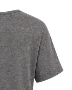 Custom Charcoal Grey V Neck Womens Casual T Shirt Short Sleeve Cotton Blend Soft Lightweight Pocket Tee Summer Comfortable <b>Top</b> - Product Image 4