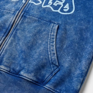 Custom Acid Wash Tracksuits Cotton Vintage <b>Hoodie</b> And Sweatpants Joggers Set For Men Premium Athletic <b>Workout</b> Gym Outfits - Product Image 5