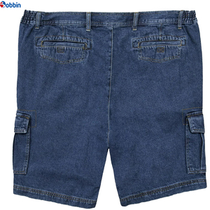 Pantalones Cortos de Mezclilla Cargo Utilitarios de 6 Bolsillos, Estilo Hip Hop Urbano, Vintage, Casual, Personalizados, para Hombre, Cintura Alta, Pierna Recta, Transpirables - Product Image 3