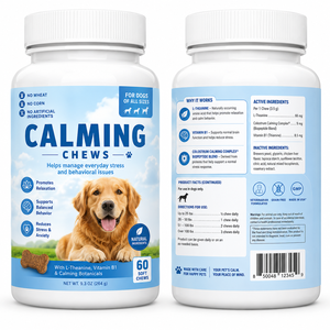 Masticables Calmantes para Perros y Gatos, Alivio Natural de la Ansiedad y el Estrés, Suplemento para Mascotas que Favorece el Comportamiento Tranquilo, OEM, ODM, Marca Privada - Product Image 3