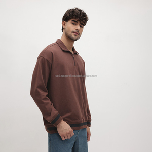 Sweat-shirts en coton de haute qualité sur mesure Nardon Apparel, épaules tombantes, style décontracté, pull pour homme, vente en gros - Product Image 4