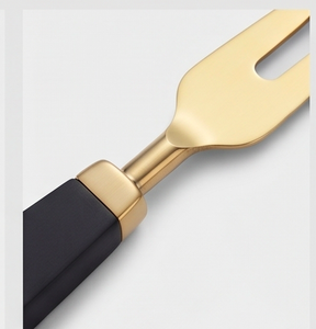 Classic <b>Cheese</b> <b>Knife</b> <b>Set</b> Gold Black Handle Copper Blade Durable Kitchen Tools For <b>Cheese</b> Serving Use And Hotel Use - Product Image 2