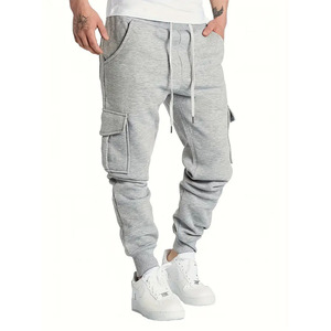 Pantalones Deportivos Personalizados para Hombre, de Algodón y Felpa, con Cordón Ajustable, Transpirables, para Invierno, con Logotipo OEM Impreso - Product Image 1