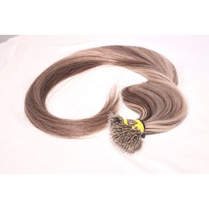 Extensiones de Cabello Humano Virgen Vietnamita Liso Sedoso con Punta Plana Nano Ring, Color Marrón Champiñón, Doble Trama, Venta al por Mayor - Product Image 4