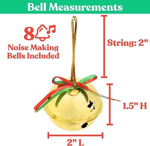 Ornement de cloche de Noël en métal doré pour marque privée, idéal pour la décoration de l'arbre de Noël et la présentation festive à la maison - Product Image 5