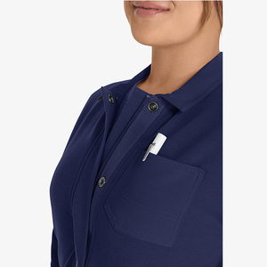 Nuevo Diseño de Bata de Laboratorio Personalizada, Cuello Reforzado, Corte Largo y Ajustado, 72% Poliéster/21% Rayón/7% Elastano, Cómoda - Product Image 5
