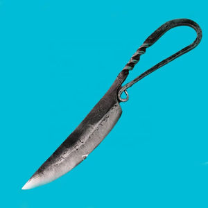 Cuchillo de Cocina Burraq Hecho a Mano, Estilo Medieval, Acero de Damasco Forjado, Multifuncional, Hoja No Ajustable, Personalizable - Product Image 6