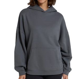 Sudaderas con Capucha Extra Grandes para Mujer, 100% Algodón, Hombros Caídos, Estilo Holgado, Estampado en Serigrafía, Manga Larga, Novedad - Product Image 1