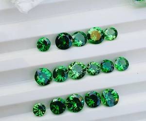 Granate Tsavorite Suelto, Granate Verde Tsavorite, Gemas Redondas con Corte Facetado, Granate Tsavorite al por Mayor, Granate Tsavorite de Buena Calidad, Verde Esmeralda - Product Image 2