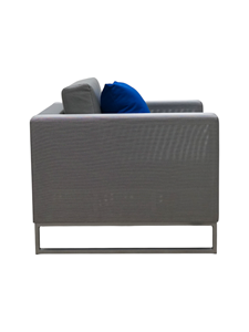 Sofá Moderno de Una Plaza con Brazos Cuadrados, Respaldo Ajustado, Tapizado en Tela, Relleno de Espuma, Patas de Metal, Reclinable, Mueble para Sala de Estar - Product Image 5