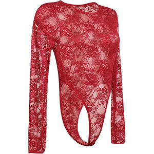 Body de Mujer de Malla Transparente, Cómodo, de Alta Elasticidad, Estilo Sencillo, para Uso Diario Informal - Product Image 4