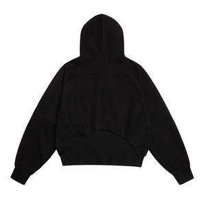 Sweat-shirt à capuche épais pour homme, demi-zip, avec poche kangourou, décontracté, pour l'hiver, personnalisable avec broderie - Product Image 4