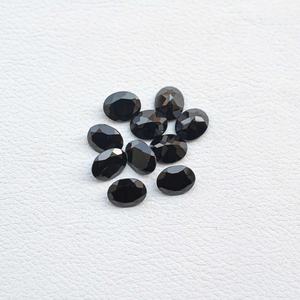 พลอยสปิเนลสีดำธรรมชาติ เกรด AAA ขนาด 8x10 มม. รูปทรงรีเหลี่ยมเจียระไน หินกึ่งมีค่า จำหน่ายโดยตรงจากผู้ผลิต - Product Image 1