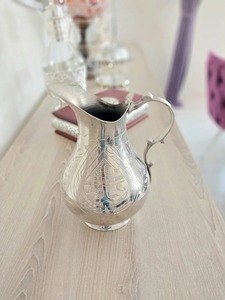 Vintage Copper Pitcher with Engraved Design for Wedding <b>Drinks</b> Durable Eco-Friendly Metal <b>Jug</b> for Wine & Beer - Product Image 5