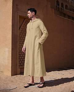 Nouvelle Conception de Qamis Bleu pour Hommes – Vêtement Islamique Arabe Marocain Qatari – Thobe Personnalisé pour Hommes Musulmans - Product Image 6