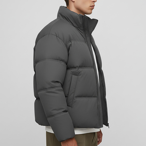 2026 New Arrived Winter Wear <b>Warm</b> Comfortable Fashionable Hooded Canvas Bomber <b>Jacket</b> Zip Closure Lightweight <b>Waterproof</b> Front - Product Image 2