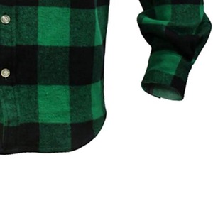Custom <b>Men's</b> Flannel <b>Shirts</b> Horn Button Print Plaid Long Sleeve Breathable Embroidery Logo <b>Safari</b> Style 100% Cotton - Product Image 1