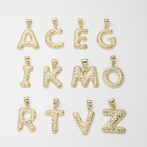 18K Solid Real Gold Plated Letter Charms Alphabet Pendant Hiphop Style For Unisex Fashion Jewelry Gift - Product Image 1
