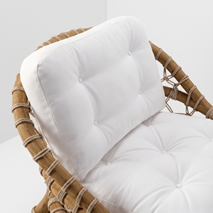 Fauteuil lounge en corde tressée avec cadre en bois de style côtier, dossier et accoudoirs rembourrés, pour espaces de vie et projets hôteliers, destiné aux acheteurs en gros - Product Image 5