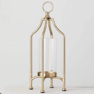 Lanterne décorative extérieure en métal finition argent brillant, style moderne, porte-bougie artisanal personnalisé, élégante pour la maison - Product Image 6