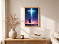 Cadre photo en bois massif marron clair avec impression artistique, coins mitrés, pour salon, chambre, couloir, bureau, mur