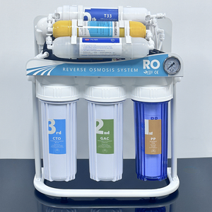 Système de filtration <span class=keywords><strong>RO</strong></span> à 7 étapes sous l'évier avec lampe UV et pompe à pression 220V, purificateur d'eau potable domestique PP CTO UDF <span class=keywords><strong>RO</strong></span> T33 - Product Image 2