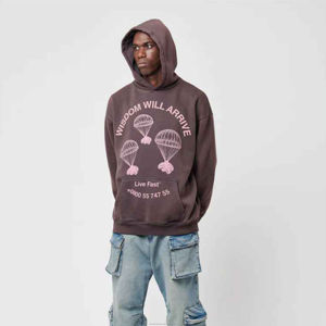 Breathable Screen Printed Design New Style <b>Men</b> Hoodies Custom Made Solid Color Heavyweight <b>Hoodie</b> - Product Image 3