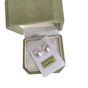 Boucles d'oreilles en argent pur simples et polyvalentes, toutes saisons, en perle naturelle violette Edison, 11-12 mm, forte luminosité, micro-imparfaite - Product Image 5