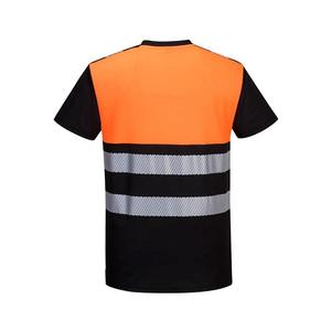 เสื้อยืดทำงานนิรภัยหลายขนาด OEM เสื้อผ้าสำหรับงานก่อสร้าง เสื้อผ้าสะท้อนแสง เสื้อยืดทำงานแบบ Hi-Vis - Product Image 4