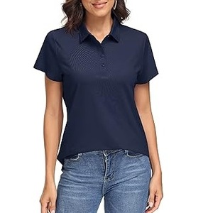 Polo pour femme à prix abordable, en coton, séchage rapide, manches courtes, design personnalisé, uni, idéal pour l'été – Nouvelle collection en promotion - Product Image 2
