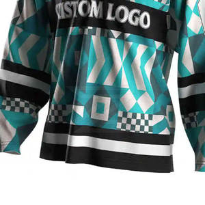 Ropa Deportiva Personalizada, Transpirable, 100% Poliéster, Sublimación, Sarga Bordada, Jersey de Hockey sobre Hielo, Se Acepta Logotipo OEM - Product Image 4