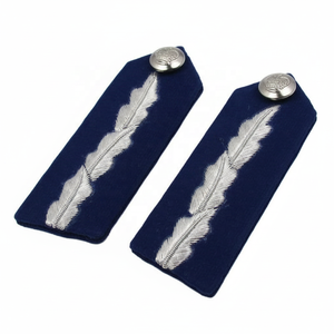Parches de Lana Azul con Bordado de Hilo Plateado para Cuello, Insignia Decorativa, Par, ¡Gran Venta! - Product Image 4