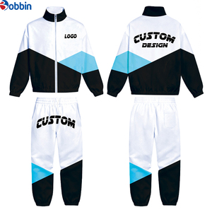Conjunto Deportivo Cortavientos Ligero Estampado para Hombre, Chaqueta con Cremallera y Pantalón, Diseño Transpirable 2 en 1, Bloques de Color Personalizados - Product Image 1