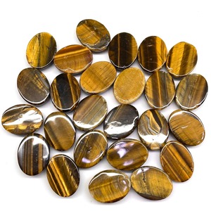 Cabochon ovale en œil de tigre naturel 20mm 15mm, pierres précieuses en œil de tigre en vrac, prix de gros pour la fabrication de bijoux en lot - Product Image 4