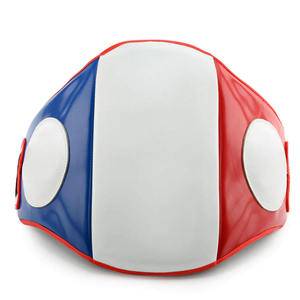 Protège-ventre unisexe en PU Five B Rouge Bleu Blanc pour Boxe et MMA – Équipement de protection durable pour arts martiaux - Product Image 1