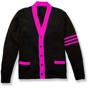 Cardigan tricoté confortable à col en V pour homme, design personnalisé, motifs universitaires pour fraternités et sororités, hiver - Product Image 1