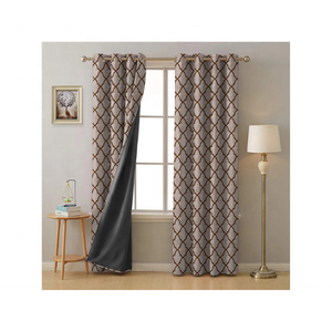 Rideaux modernes chics en lin transparent à motifs floraux Vente en gros écologique Rideaux pour le salon Hôtel Tissés classiques - Product Image 2