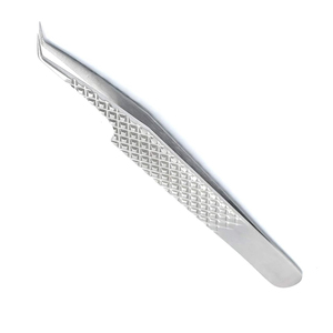 แหนบต่อขนตาปลายแหลมขนาด 10 มม. ดีไซน์เพชร จับถนัดมือ  วัสดุสแตนเลสขัดเงา - Product Image 2