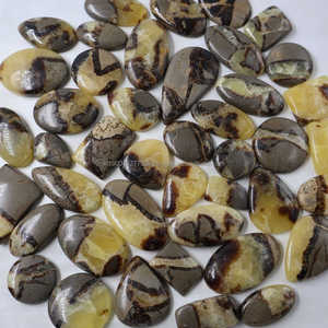 Cuarzo Septariano Amarillo Premium, Corte Ovalado, Cabujón Natural Pulido, Piedra Suelta, Tamaño Personalizado, Lote al por Mayor, Gema - Product Image 1