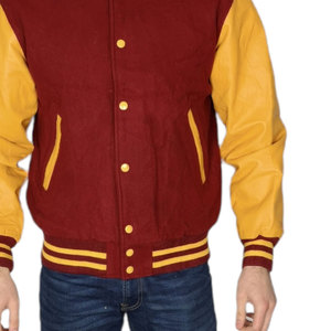 Custom Wool Body Full Sleeves Baseball Varsity Jacket Lightweight Blank <b>Men</b> Wear Baseball Letterman Work Jacket - Product Image 1
